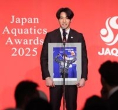 【水泳】世界選手権銅メダルの村佐達也が新人賞受賞　「恥じぬような結果を残せるようにしたい」