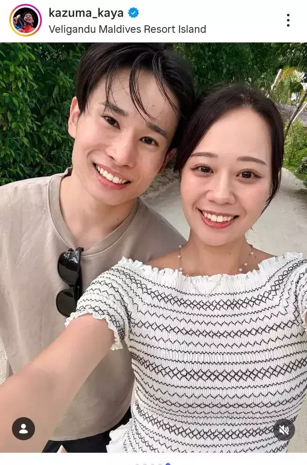 「３年越しのハネムーン」体操・萱和磨　美人妻を顔出し！２ショットが反響「素敵です」「ホッコリ」