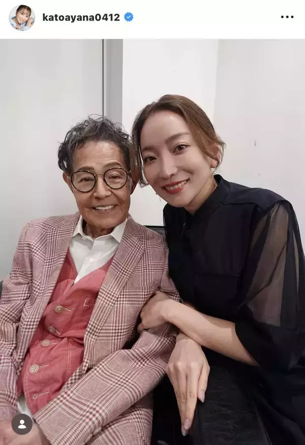 加藤綾菜、夫・加藤茶と夫婦ショット！「相変わらずお似合い夫婦ですね」「素晴らしいツーショット」