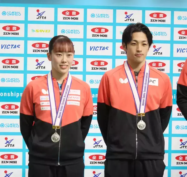 【卓球全日本】混合ダブルスで初ペアの坪井勇磨、赤江夏星組が準Ｖ　赤江「最後まで楽しくできた」