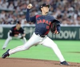 侍“開幕投手”山本由伸、初回は最速１５８キロで３者凡退　若月健矢との黄金バッテリー復活　帰国後初登板の“ぶっつけ本番”