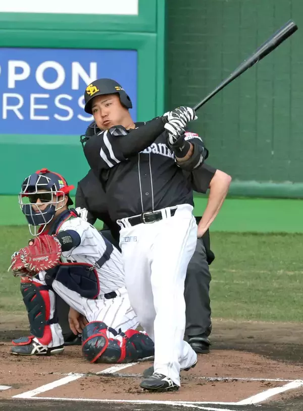 【ソフトバンク】２３年ＷＢＣ戦士・山川穂高、先制打含む納得の２打席「立ち姿というか、打席に入った時の間というか…」