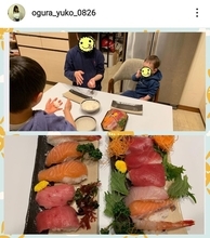 小倉優子、自宅で「お寿司屋さん」をする子供たち＆完成したすしに「上手」「楽しそう」と反響