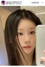 「また若くなってない？」３７歳・重盛さと美、印象ガラリ！イメチェン姿に「赤ちゃんみたい」「たまらん」「透明感少し分けて」