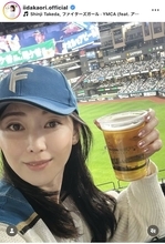 元モー娘。２代目リーダーが「美人すぎ」「かわいい」中学受験合格の息子と野球観戦…飯田圭織に絶賛