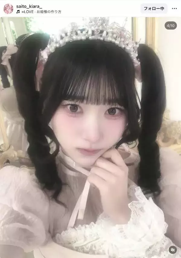 イコラブ齋藤樹愛羅、お姫様姿でティアラがキラリ「リアルプリンセス」「完璧」「マジもん」「飛んでいきそうなくらい儚い」