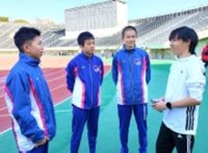 「シン・山の神」黒田朝日が都道府県駅伝３区に出場　「勝負飯は？」故郷・岡山の中学生から質問攻め