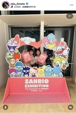 卓球・平野美宇＆井絢乃、サンリオコラボカフェを満喫「めちゃめちゃ可愛い〜」「とっても素敵です」