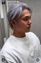 妻は同い年３１歳の人気女優…突然のシルバーヘアに騒然「ハンサム！ハンサム！」「似合うの驚き」「イケメン」中村克がイメチェン