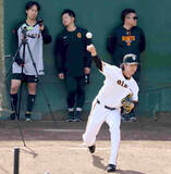 「【巨人】西舘勇陽が２度目の座った捕手へ投球「まだ自分は開幕していないので」山崎伊織と助け合い調整」の画像1