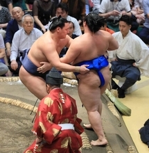 新入幕の寿之富士が初白星　「きのうは緊張。きょうはしっかり準備した」　目標は勝ち越し