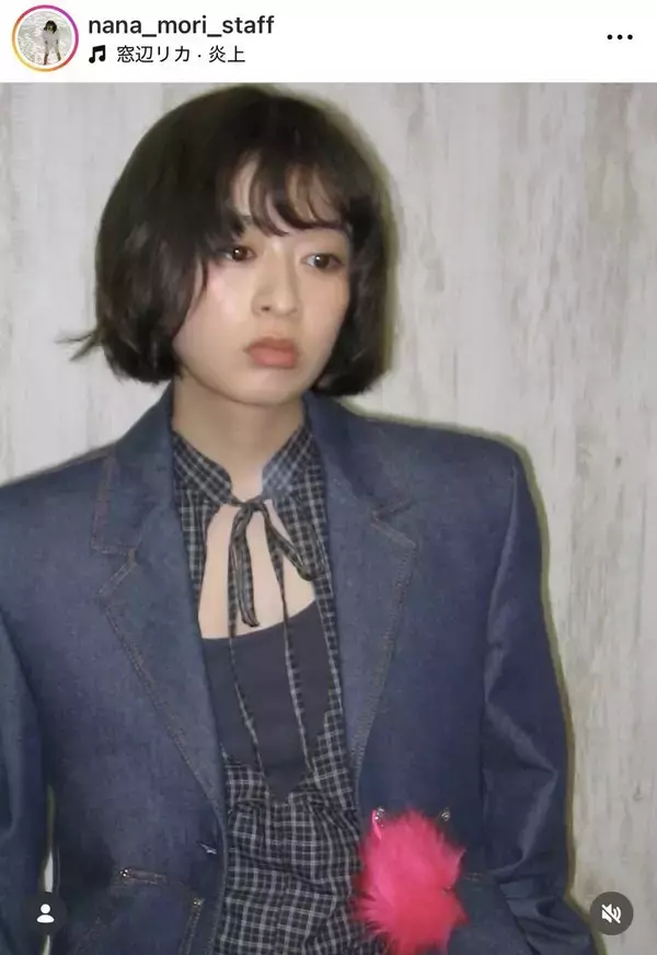 森七菜、雰囲気ガラリのジャケットコーデ「かっこいいな」「天才！天才！天才！」…単独初主演映画「炎上」舞台挨拶