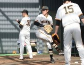 【巨人】ドラ１・竹丸和幸がキャンプ初日からブルペン４０球　ＷＢＣ日本代表の剛腕・大勢の隣で充実の投球