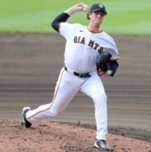 【巨人】新助っ人右腕ウィットリー、ライブＢＰで１安打２Ｋ