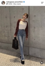 「長っ」元ＮＨＫ・中川安奈アナのデニムパンツ姿が話題！身長も明かす「背が高そうとよく言われますが…」