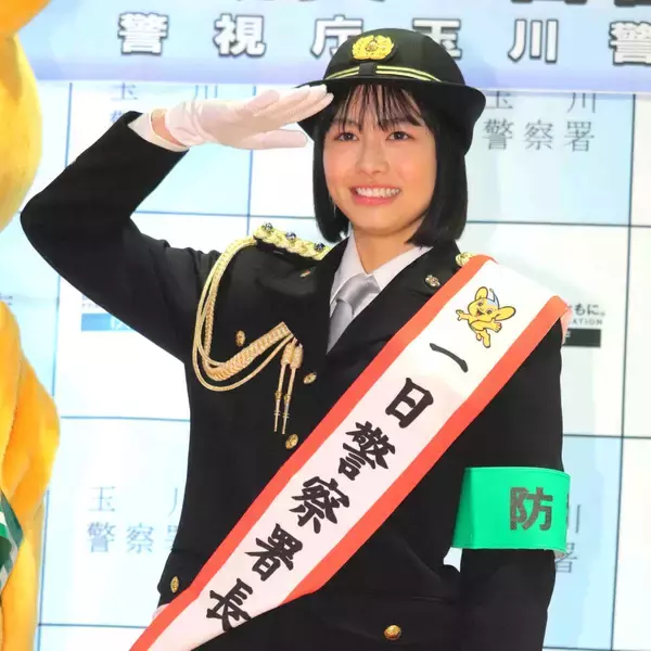 １５歳の新人女優・中川陽葵　自身初のイベントは一日警察署長！「軽い気持ちでも犯罪」と万引き防止と交通安全を呼び掛け