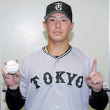 「【巨人】皆川岳飛が今朝亡くなった祖父にささげる初安打　ボールは「天国で見てくれているおじいちゃんに」」の画像1