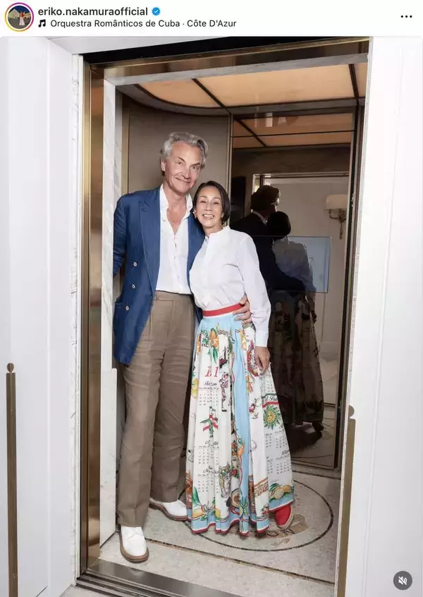 パリ→ミラノ移住の元フジ人気女子アナ、夫婦ショットが「とっても素敵」中村江里子アナが「幸せそう」