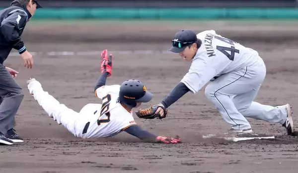 【巨人】宇都宮葵星「自分の立ち位置」代走初球で二盗　ヘッスラでタッチかわした
