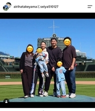 畠山愛理　カブス鈴木誠也とラブラブ家族ショット！シーズンを終えて感謝「ありがとう」結婚から７年
