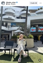 ピンク髪が似合う宮脇咲良、ＬＡでの推し活ショット「可愛いの天才よな！！」「ドキッとしました」