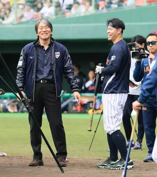 松井秀喜氏からの言葉に佐藤輝明が笑顔「すごくうれしかった」…侍ジャパンの強化合宿で対面