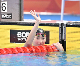 【競泳】池江璃花子、３大会連続メダル！　男女４００ｍ混合メドレーリレー銀に貢献…アジア大会
