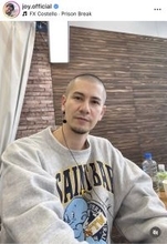 ＪＯＹ　４０歳の“丸刈り姿”にネット騒然「一瞬ベッカムかと」「マジで加工？」「イケメンすぎて違和感なし」