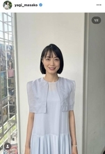 「やっぱり女神ですね！」爽やかなブルーのワンピースが「とてもステキ～」「とっても可愛いです」なテレ朝・八木麻紗子アナ