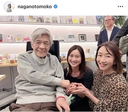 長野智子アナ「９２歳のお誕生日パーティー」田原総一朗氏の近影公開　小川彩佳アナと豪華スリーショット