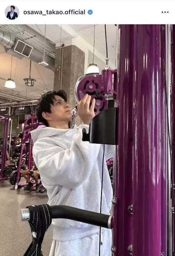 「ため息出るほどかっこいい」５８歳・大沢たかお、トレーニング姿にネット惚れ惚れ　「顔ちっっっさ！」「何頭身！？」