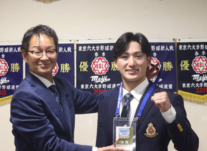 【楽天】 ドラ２・岡田啓吾「新人王は一番とりたい」明大の先輩・宗山との二遊間コンビ形成も誓う　５０メートル走５秒６９のスピードスター