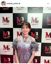 「Ｍ－１」リポーター務めた大仁田美咲アナ、透け感たっぷり衣装に絶賛の嵐「可愛すぎる」「ドキドキしちゃう」