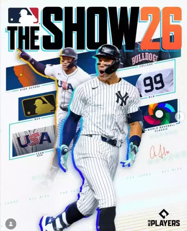 野球ゲームの２０２６年版　ジャッジが史上２人目の２度目のカバー写真に