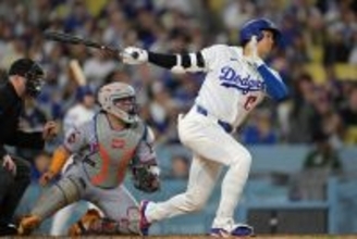 大谷翔平、メッツ先発左腕の前にここまで２打数ノーヒット…初回に死球でヒヤリ、４７試合連続出塁に記録は更新