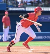 【広島】ドラフト１位・平川蓮が連日の初回先制打　オール左打線で藤浪晋太郎から立ち上がりに２点