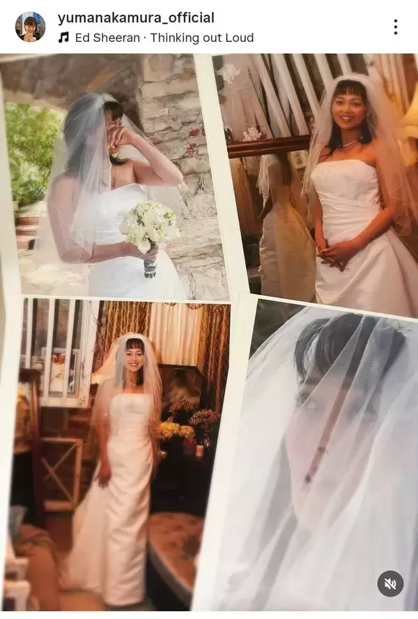 弁護士と再婚して米国在住…女優のウェディング姿「綺麗だわ～」「めっちゃかわいい花嫁」結婚２０年の中村由真