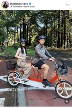 「最高の朝時間でした」近藤千尋、夫のジャンポケ・太田博久とサイクリング！「ほほ笑ましい」「ちぴちゃんめっちゃ姿勢いい」