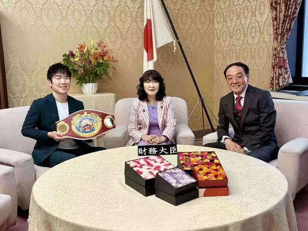 【ボクシング】３階級制覇王者・寺地拳四朗、国民栄誉賞は「井上がいるからな～」　片山財務相を表敬訪問、次なる野望は高市総理との面会