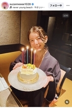 スザンヌの誕生日報告に「４０歳には見えないよ」「いつまでも可愛い」「毎年魅力が増してる」親子ショットも公開！