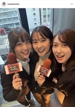 ＴＢＳ・佐々木舞音アナ、サンジャポ女子アナと密着３ショット「爽やか三姉妹」「みんな可愛い」「スーツお似合い」