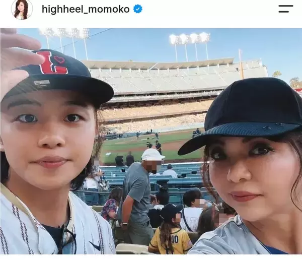 ハイヒール・モモコ　イケメン次男とＬＡで合流！ＭＬＢ観戦へ「最高の日！」米国移住した人気芸人とも再会