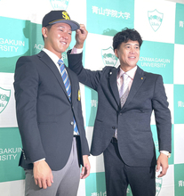 【ソフトバンク】城島健司ＣＢＯ「もう活字になることを意識した発言ができる」ドラフト１位の青学大・鈴木泰成投手のコメント力に太鼓判…指名あいさつ