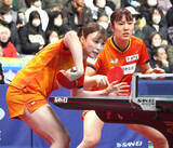 「【卓球全日本】前回Ｖの麻生麗名、笹尾明日香組が準決勝へ「第１シードだと思っていない。チャレンジしていく」」の画像1