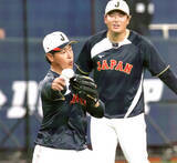 「侍ジャパン史上初　メジャー野手５人スタメン　阪神戦オーダー発表　１番・大谷翔平、３番・鈴木誠也、４番・村上宗隆、５番・岡本和真、６番・吉田正尚」の画像1