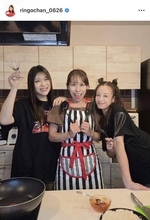 ダイエット成功のりんごちゃんが「一段と可愛く…」みきママ＆西山茉希とホームパーティー「時間が足りなさすぎた」