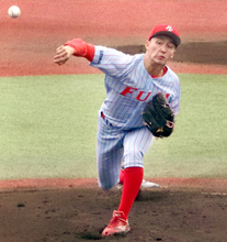【大学野球】オリックス１位の富士大・角田楓斗が５回途中を５失点で降板　最速１４９キロで７奪三振