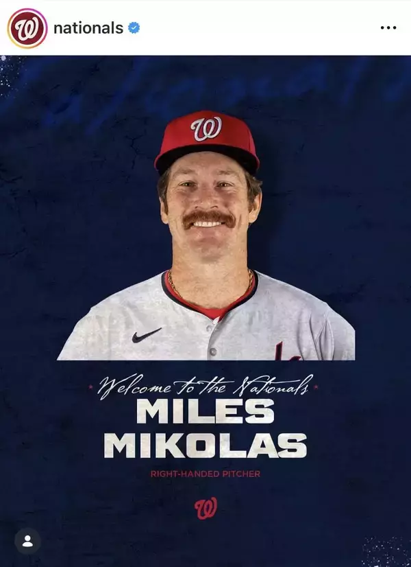 マイコラスがナショナルズと１年契約　３・４億円は昨季年俸の７分の１。巨人のグリフィン、小笠原慎之介とチームメートに　