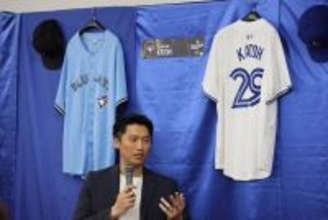 【MLB】ブルージェイズフロントで元日本ハムの加藤豪将氏「本当に来てくれてすごい。ラッキー」岡本和真を歓迎…札幌市内で講演会