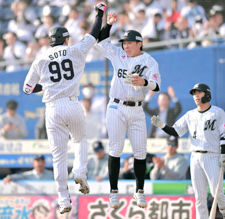 【ロッテ】サブロー新監督が開幕２連勝！　６回一挙７点！２ケタ得点で快勝　ソト1号２ラン